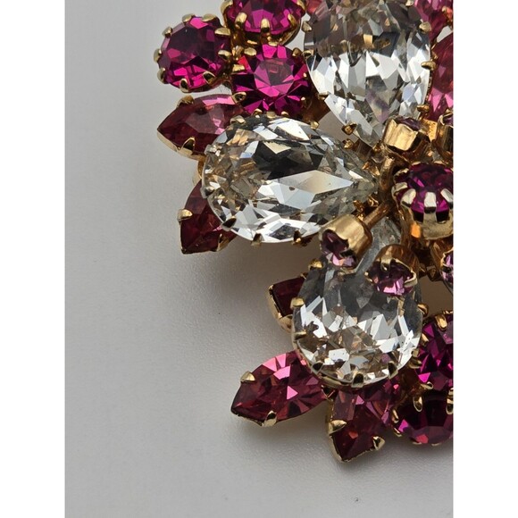 Austrian Crystal Flower Brooch Pin. For Sale at Ruby Lane Vintage Schoffel & Co. Austrian Rhinestone Crystal Flower Brooch, Perfect Cond